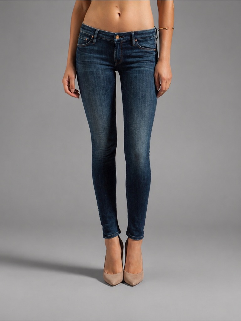 Mother High Waisted Looker Skinny Jeans Tempted Again Wash 25